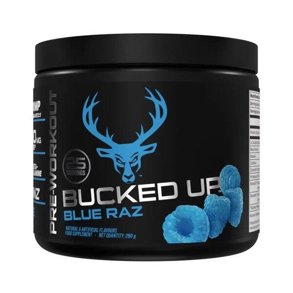 Bucked Up Pre-Workout, Blue Raz - 290 grams