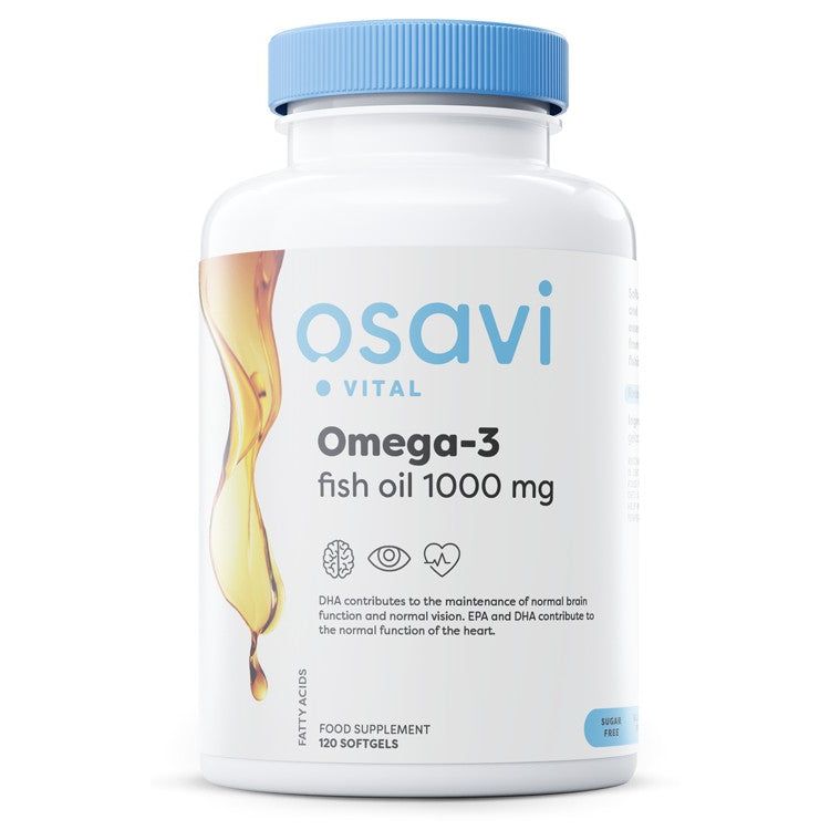 Omega-3 Fish Oil Molecularly Distilled, 1000mg (Lemon) - 120 softgels