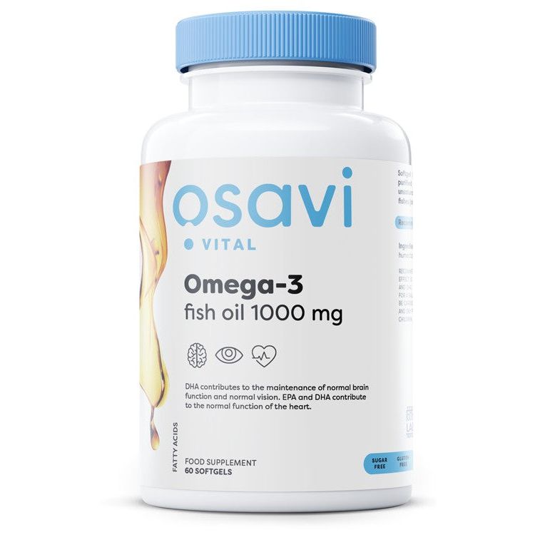 Omega-3 Fish Oil Molecularly Distilled, 1000mg (Lemon) - 60 softgels