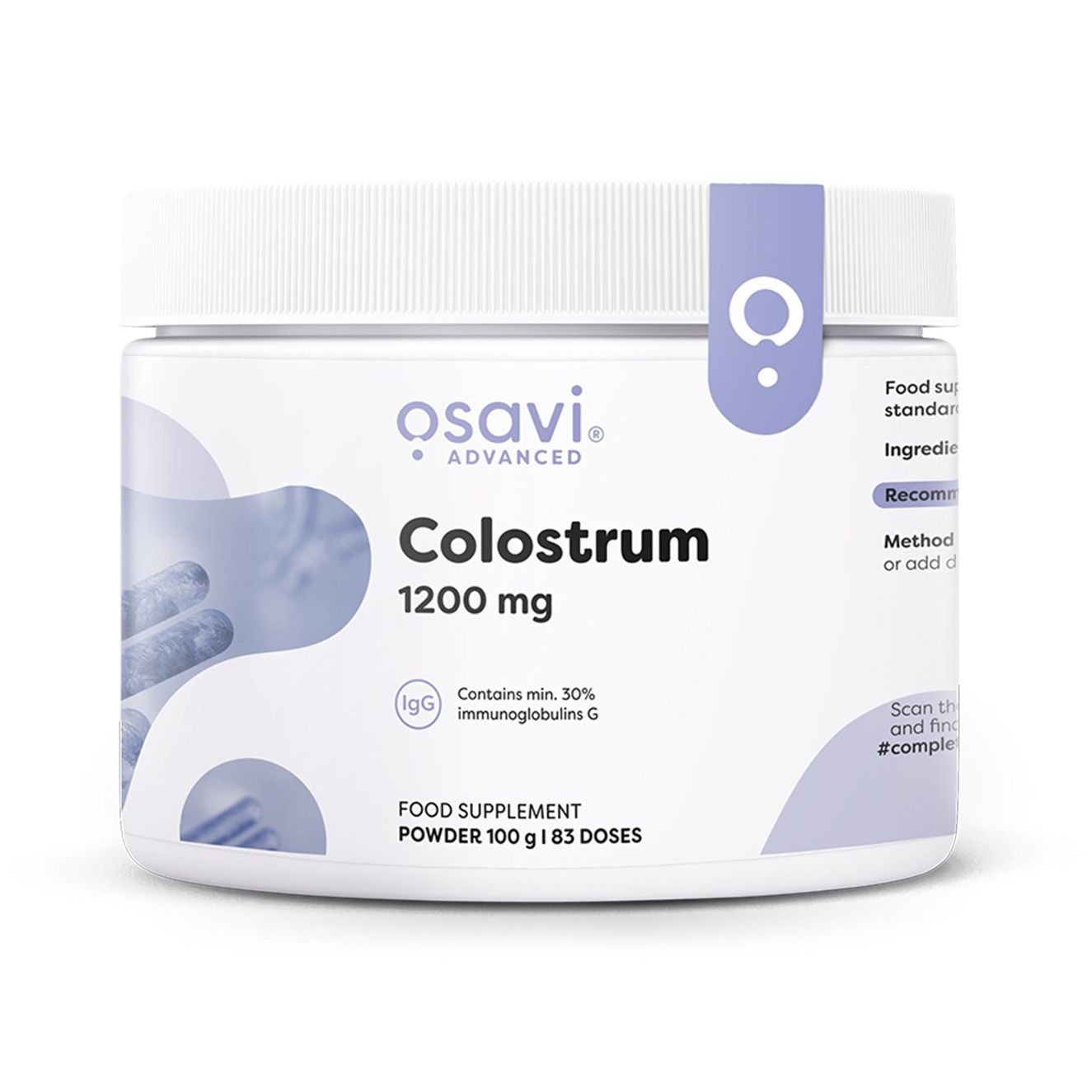 Colostrum Powder, 1200mg - 100 grams