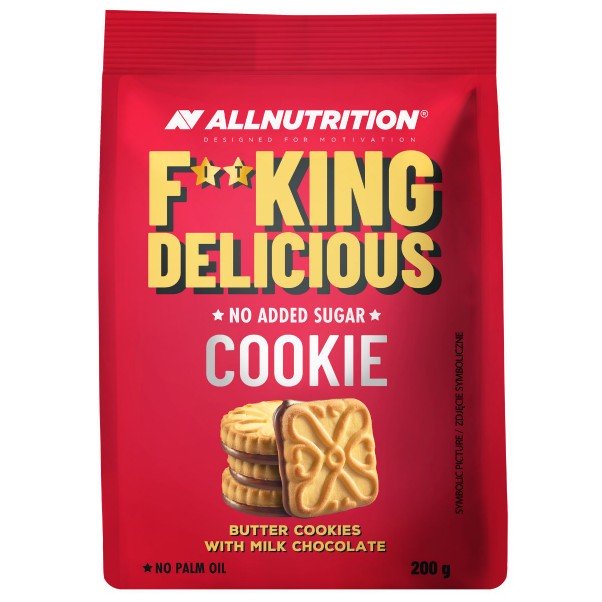Fitking Delicious Cookie, Butter Cookies with Milk Chocolate - 200 grams