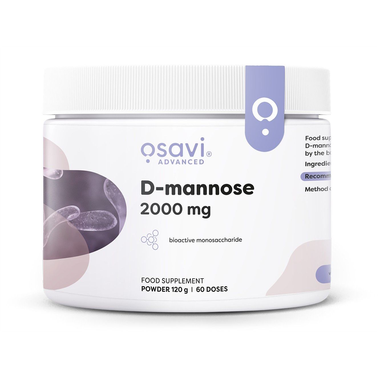 D-mannose Powder, 2000mg - 120 grams