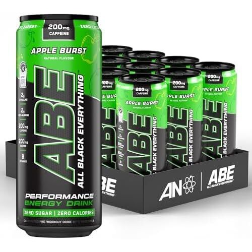 ABE Energy + Performance Cans, Apple Burst - 12 x 330 ml.