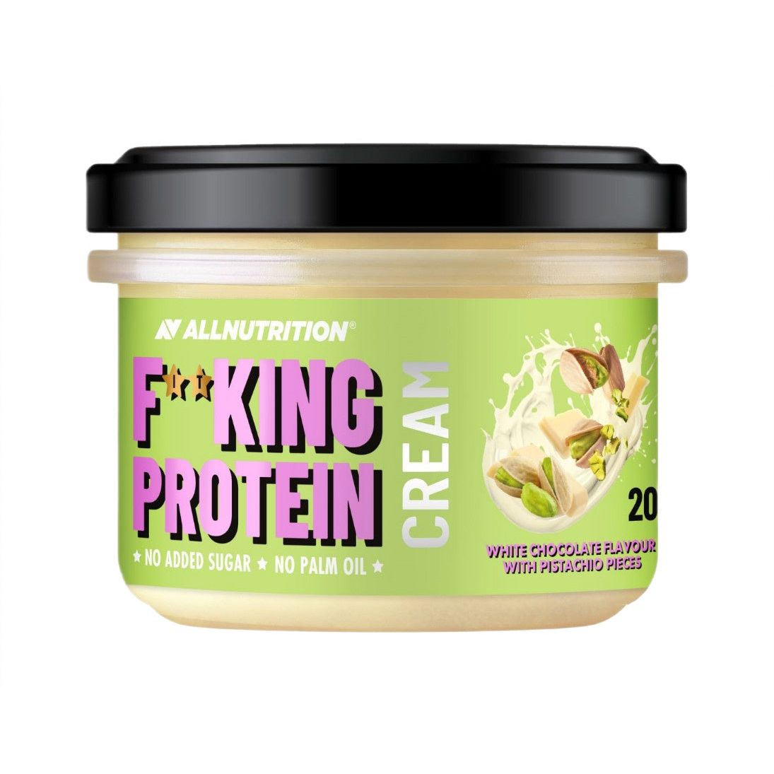 Fitking Protein Cream, White Chocolate with Pistachio Pieces - 200 grams