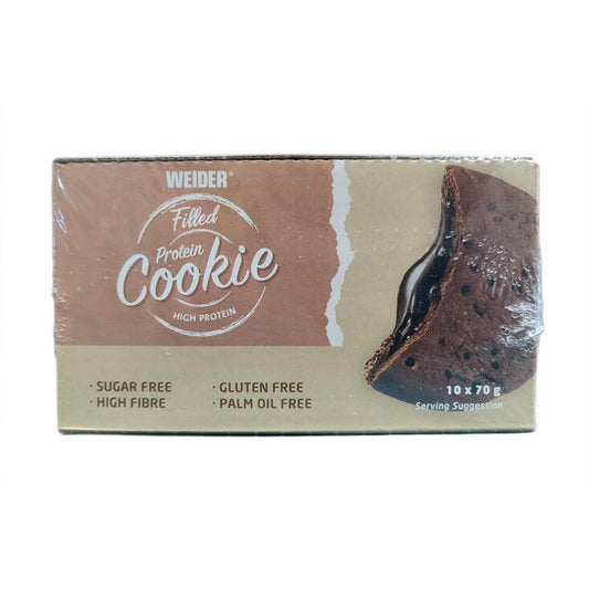 Filled Protein Cookie, Triple Chocolate - 10 x 70g