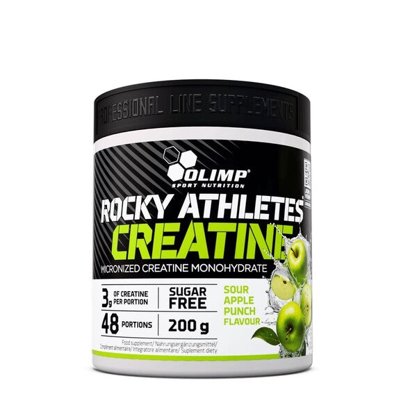 Rocky Athletes Creatine, Sour Apple Punch - 200 grams
