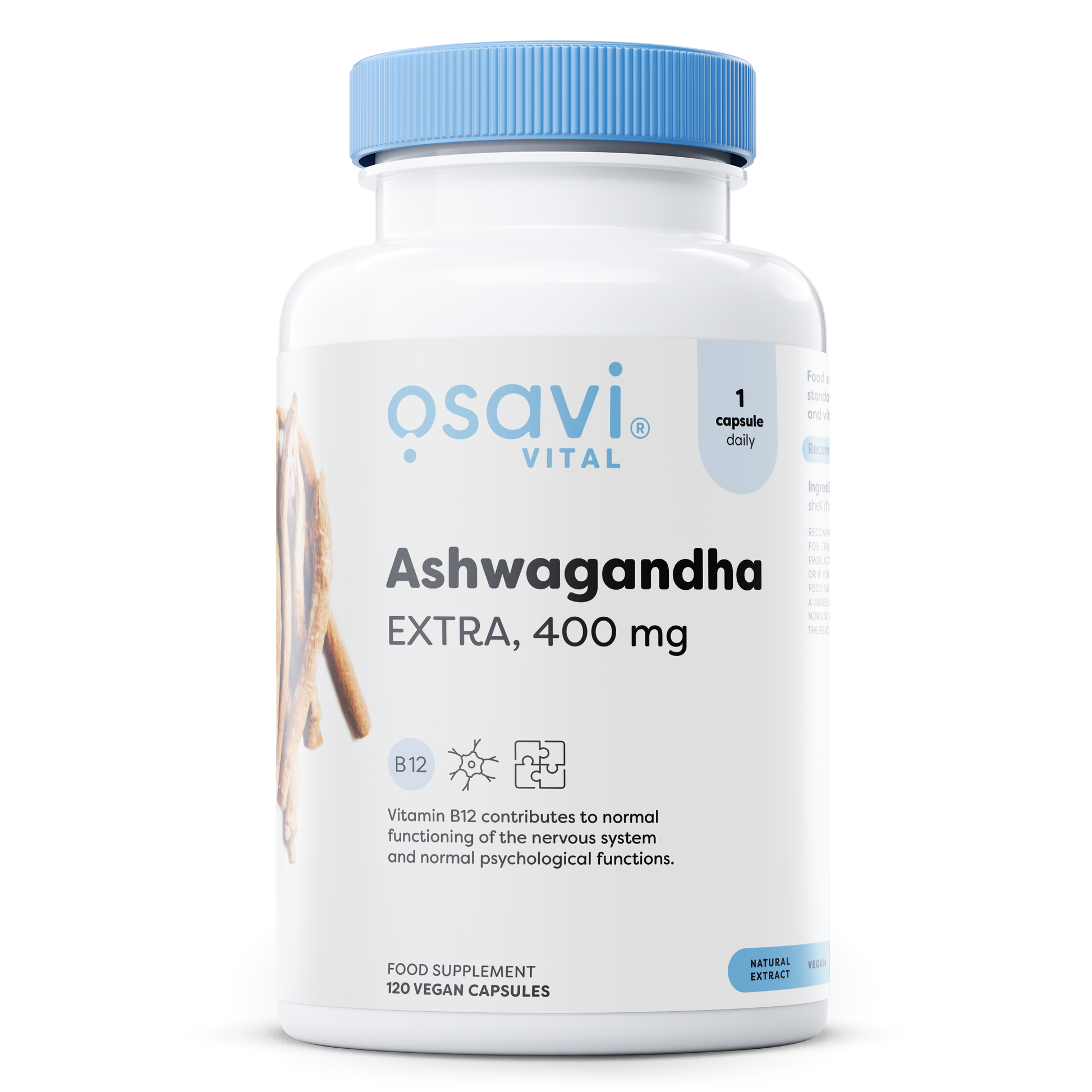Ashwagandha Extra, 400mg - 120 vegan caps