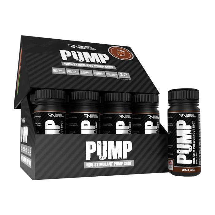 Pump Non-Stim Shot, Crazy Cola - 12 x 60 ml.