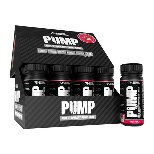 Pump Non-Stim Shot, Fruit Punch - 12 x 60 ml.