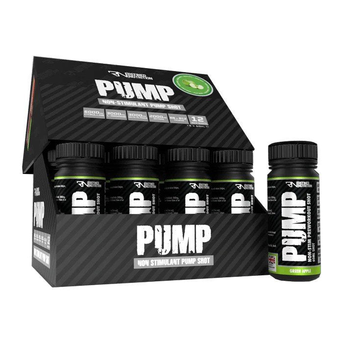 Pump Non-Stim Shot, Green Apple - 12 x 60 ml.